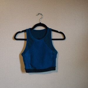 Joy Lab extra small cropped blue workout top